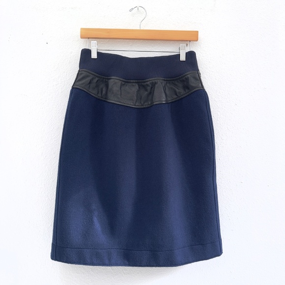 2015 Nike Lab x Sacai Destroyer Wool Skirt - Navy/Black - Small - Picture 2 of 6
